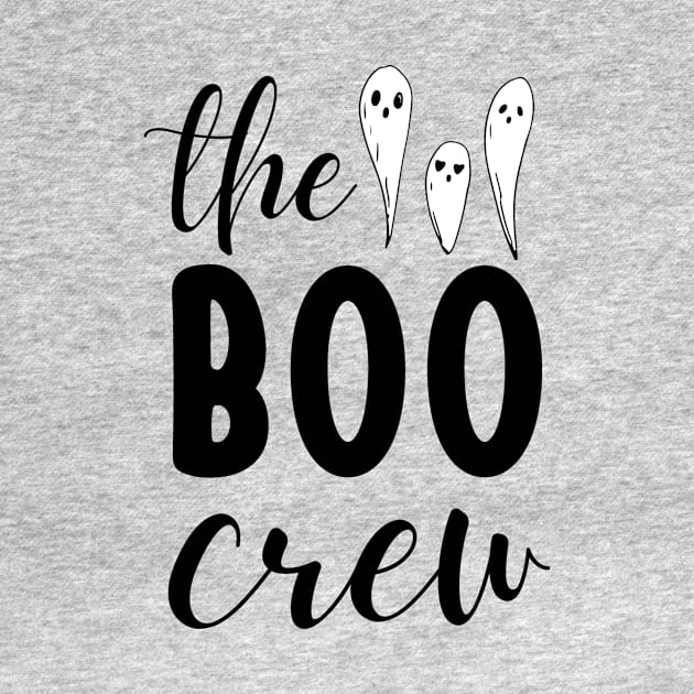 The Boo Crew Funny Halloween Graphic Design Cute Ghosts by PW Design & Creative